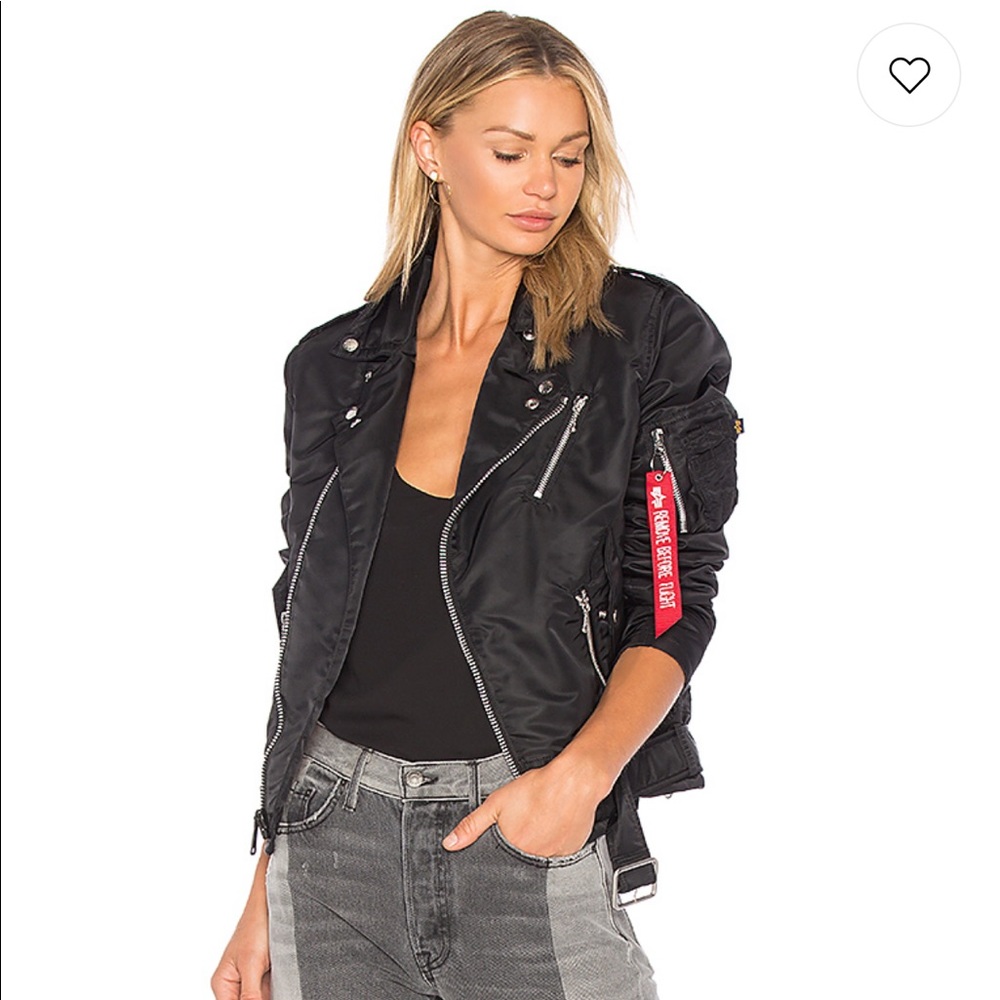 ALPHA INDUSTRIES Outlaw Biker Moto Jacket - Picture 3 of 8